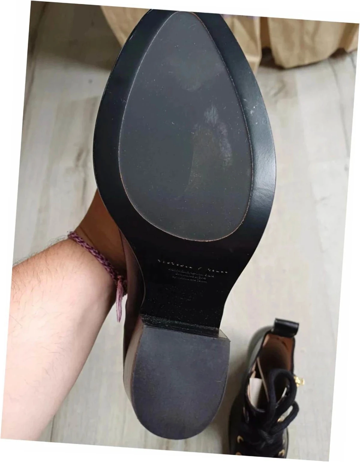 Pièce de créateur Bottines à lacets en cuir Victoria/Tomas – Pointure 36 neuve – photo 7